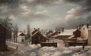 Francis Guy Winter Scene in Brooklyn USA oil painting artist